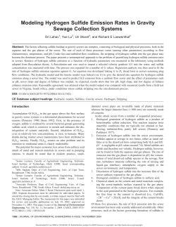 Modeling Hydrogen Sulfide Emission Rates in Gravity Sewage