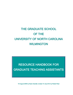 Teaching Assistant Manual