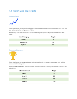 AF Report Card Quick Facts