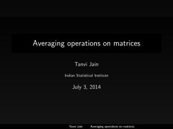 Averaging operations on matrices
