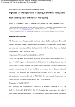 High area-specific capacitance of Co(OH)2/hierarchical nickel/nickel