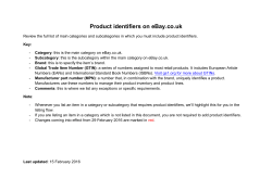 Product identifiers on eBay.co.uk