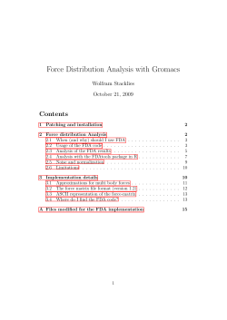 Force Distribution Analysis with Gromacs