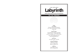 Labyrinth Vol.1 No.1 Maiden Issue