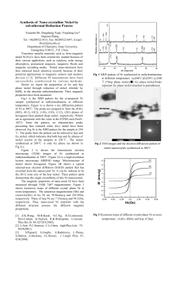 Synthesis of Nano-crystalline Nickel by solvothermal Reduction