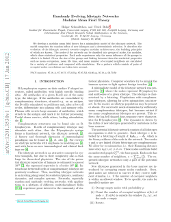 Randomly Evolving Idiotypic Networks: Modular Mean Field Theory