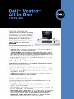 Dell&trade; Vostro All-In-One