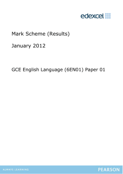 Mark scheme - Edexcel