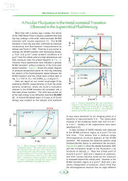 A Peculiar Fluctuation in the Metal-nonmetal Transition - SPring-8