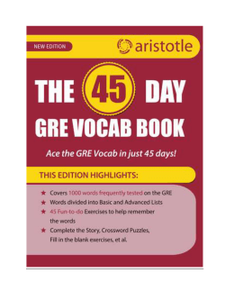 The 45-Day GRE Vocab Book