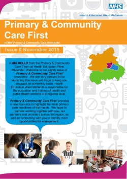 HEWM Primary Care Newsletter Nov 2015 ()