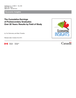 The Cumulative Earnings of Postsecondary