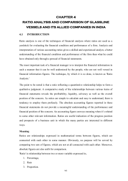 chapter 4 ratio analysis and comparison