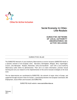 Social Economy in Cities: Lille Roubaix