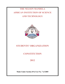 the nelson mandela african institute of science and technology
