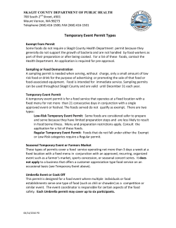 Temporary Event Permit Types