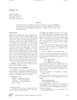 BibTeX 101 - TeX Users Group