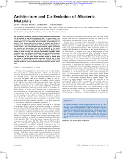Architecture and Co-Evolution of Allosteric Materials