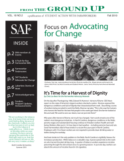 Focus on Advocating for Change - Student Action with Farmworkers