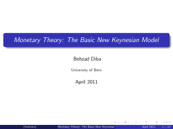 Monetary Theory: The Basic New Keynesian Model