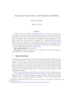 Dynamic Consistency and Subjective Beliefs