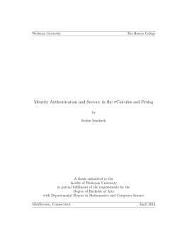 Identity Authentication and Secrecy in the Pi-Calculus