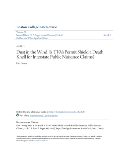 Dust in the Wind: Is TVA`s Permit Shield a Death Knell for Interstate
