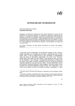 nationalism and the imagination
