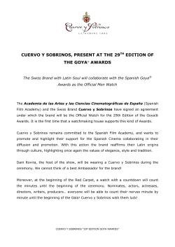 29th Edition of the Goya&reg; Awards