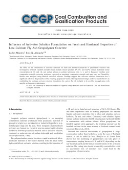 Influence of Activator Solution Formulation on Fresh and Hardened