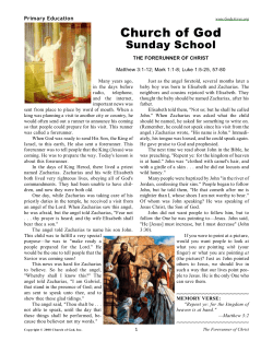 The Forerunner of Christ
