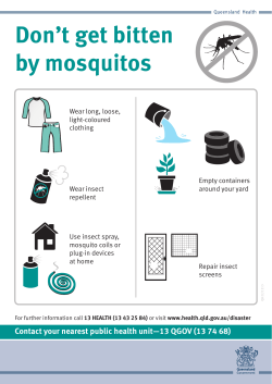 Don`t get bitten by mosquitoes