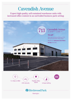 Cavendish Avenue - Cheshire Science Corridor Enterprise Zone