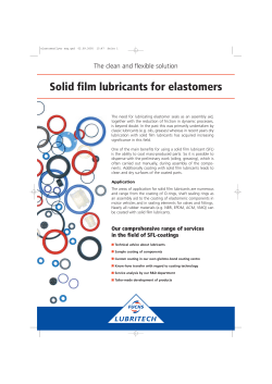Solid film lubricants for elastomers