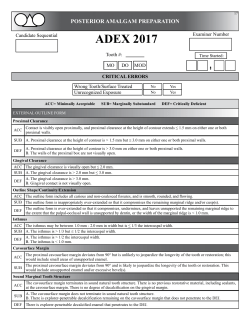 Posterior Amalgam Prep Eval