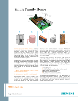 TPS3 DESIGN GUIDE Surge Protecting a Single Family Home