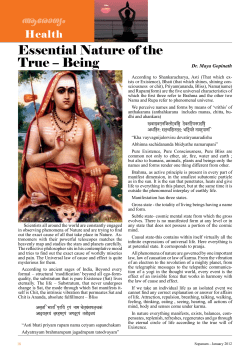 Essential Nature of the True &ndash; Being