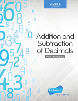 Addition and Subtraction of Decimals