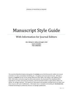 Manuscript Style Guide