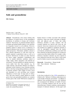 Soils and geomedicine - Iodine Global Network