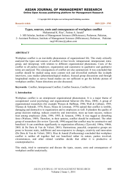 ASIAN JOURNAL OF MANAGEMENT RESEARCH Types, sources