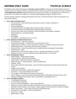 midterm study guide political science