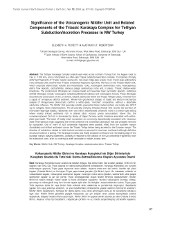 Significance of the Volcanogenic Nil&uuml;fer Unit and