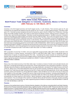 Multi Product Trade Delegation to Colombia
