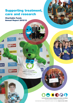 Charities Annual Report - Central Manchester University Hospitals