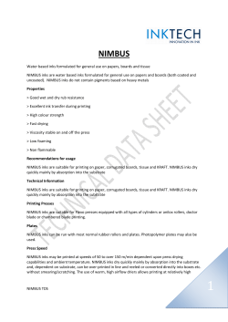 Nimbus Technical data sheet