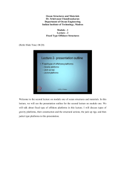 Ocean Structures and Materials Dr. Srinivasan