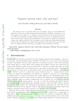 Negative interest rates: why and how?