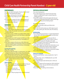 Child Care Health Partnership Parent Handout&ndash; 2 year old