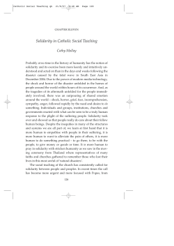 Solidarity in Catholic Social Teaching (Cathy Molloy)